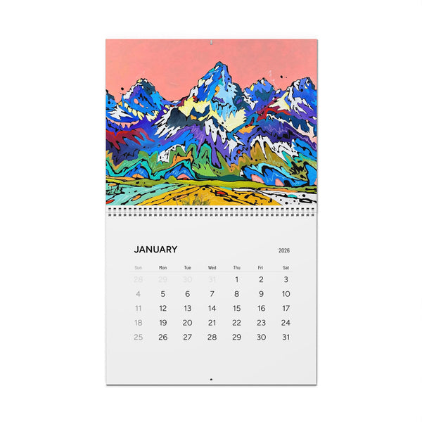 2026 Nicole Gaitan Wall Calendar — Colorful Mountain & Wildlife Prints