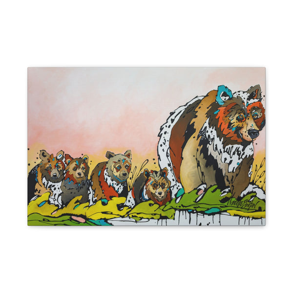 Matte Canvas, Stretched, 1.25" Grizzly Bear 399