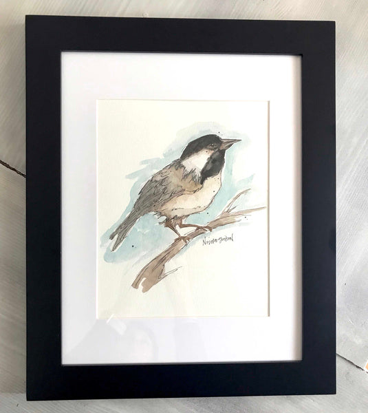 Watercolor Chickadee