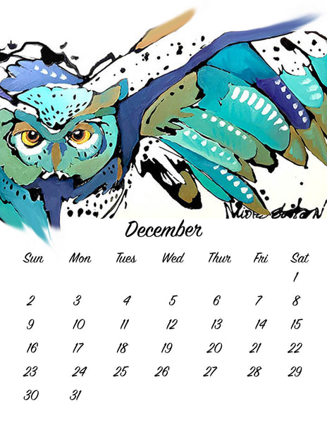 2018 Nicole Gaitan Art Calendar